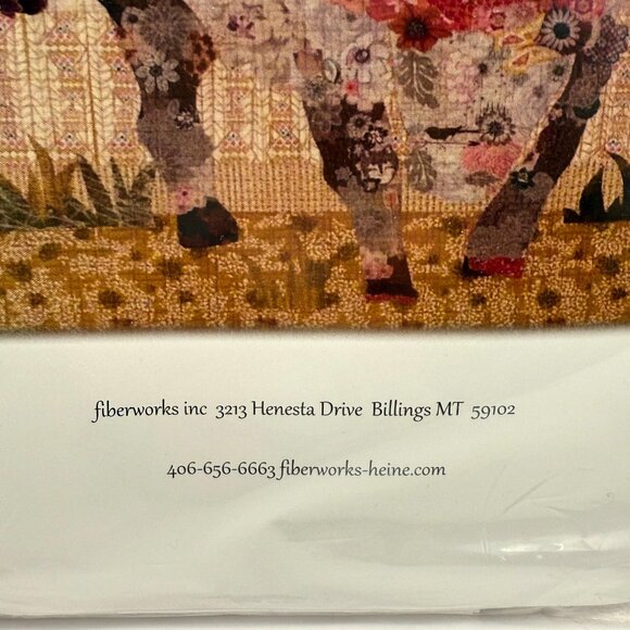 White Buffalo Quilt Pattern by Laura Heine Fiberworks Collage Pattern New Unused - Picture 3 of 9